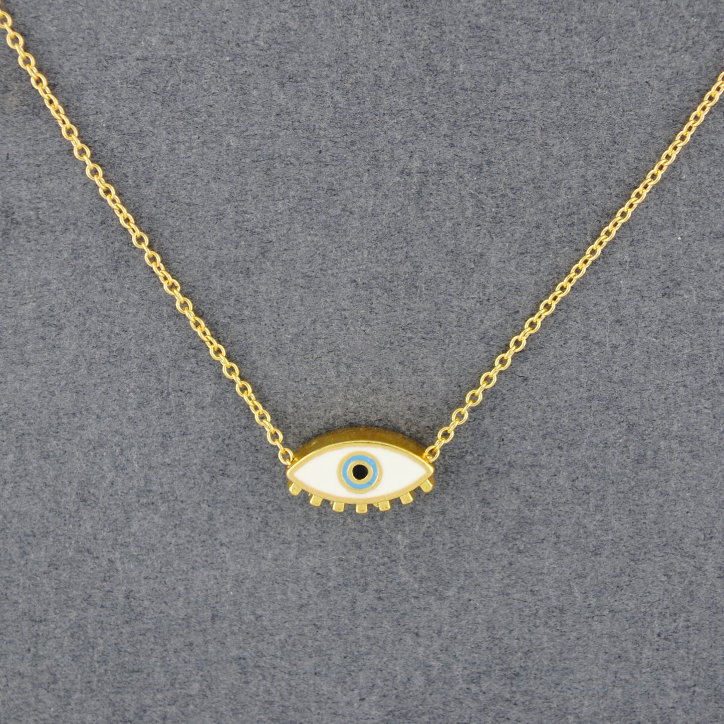 14K Gold Filled Evil Eye with Lashes Necklace