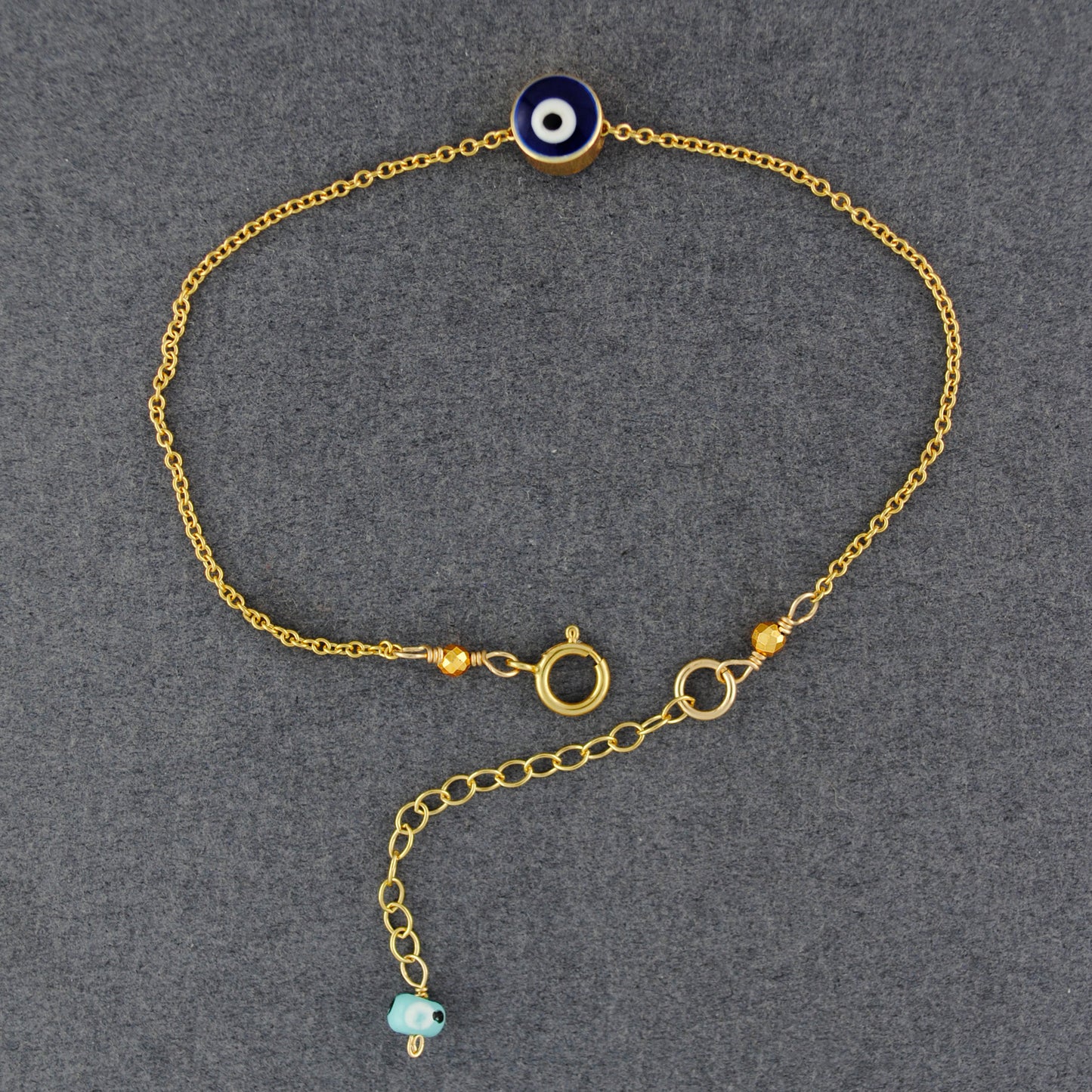 14K Gold Filled Evil Eye Bracelet