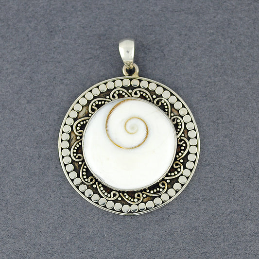 Shiva's Eye Ornate Dots and Swirls Pendant
