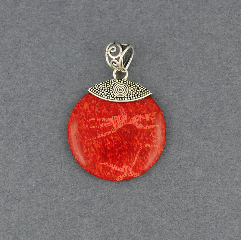 Coral Circle Pendant