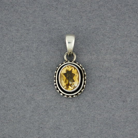 Citrine Oval Pendant