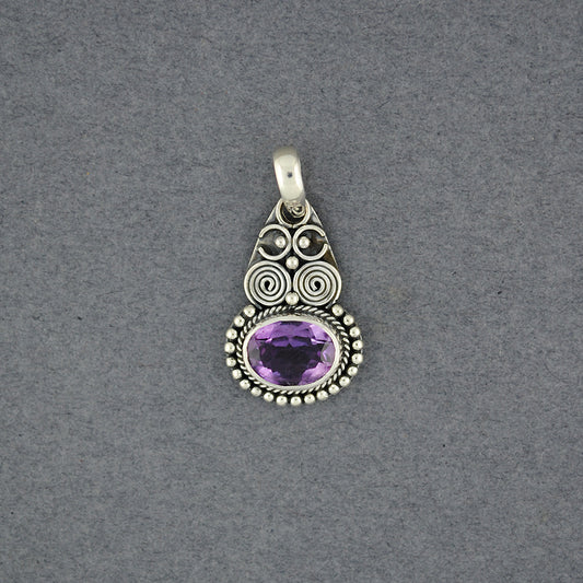 Amethyst Oval Pendant