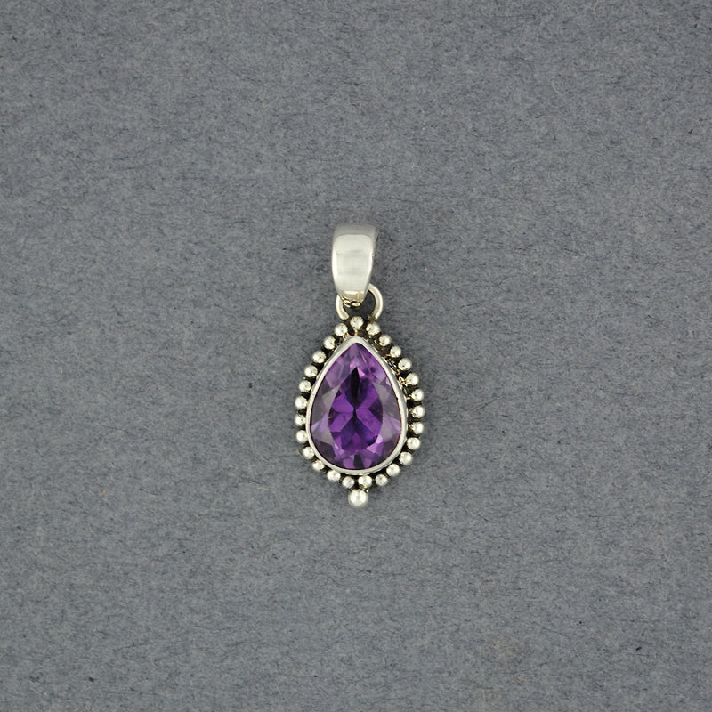 Amethyst Teardrop Pendant