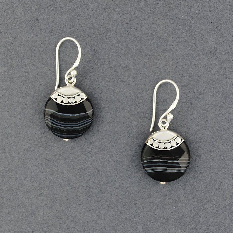 Banded Onyx Earrings