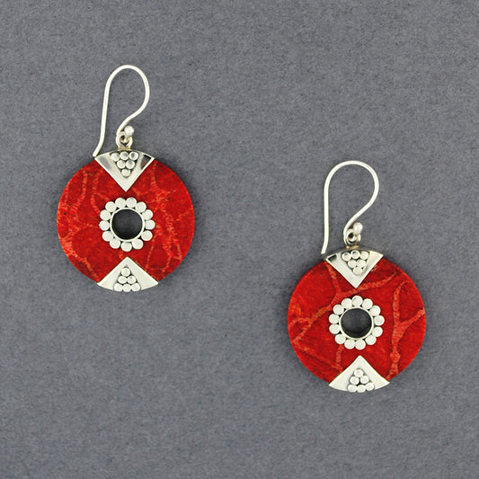 Coral Center Cutout Earrings