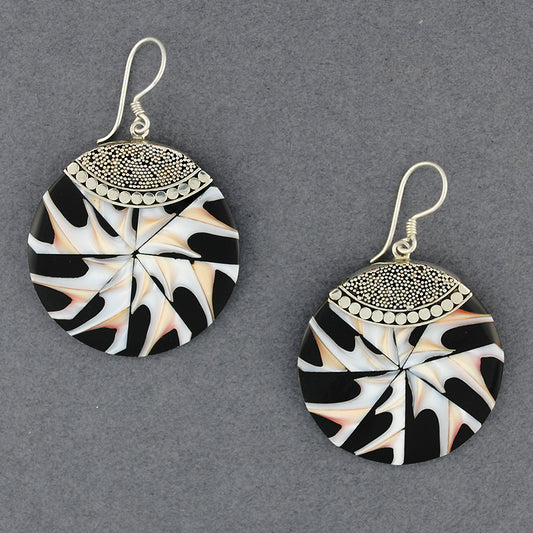 Mosaic Pointed Shell Earrings