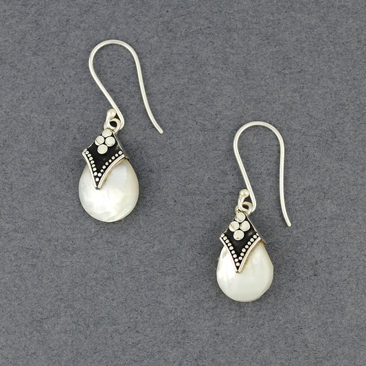 Mother of Pearl Tiny Teardrop Earrings