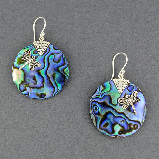 Abalone Dragonfly Earrrings