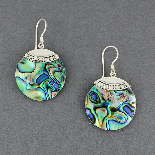 Abalone Dotted Circle Earrings