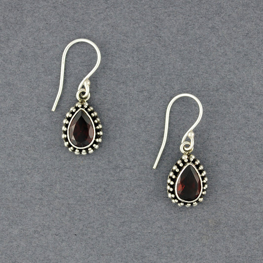 Garnet Teardrop Earrings