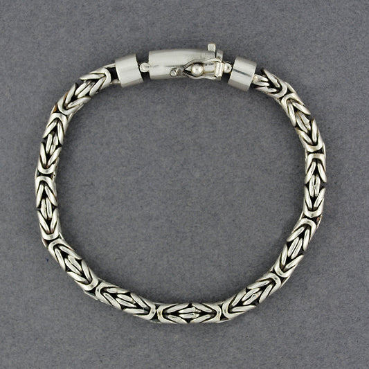 Sterling Silver 5mm Borobudur Bracelet
