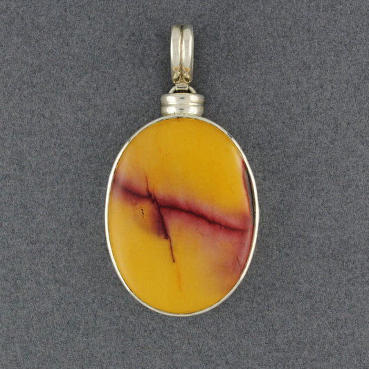 Sterling Silver Mookaite Oval Double Bail Pendant