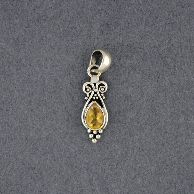 Citrine Teardrop Pendant