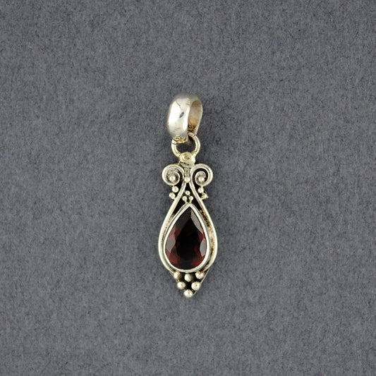 Garnet Teardrop Pendant