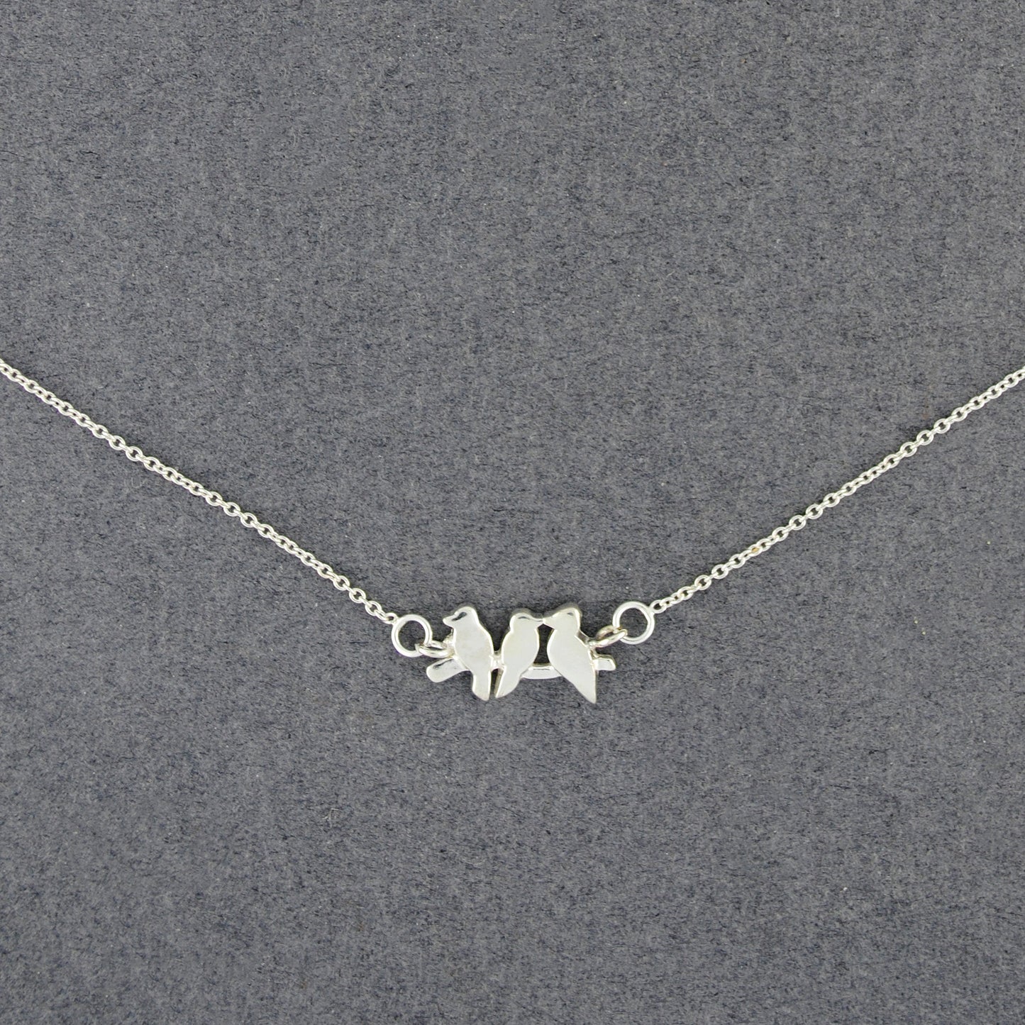 Sterling Silver 3 Little Birds Necklace