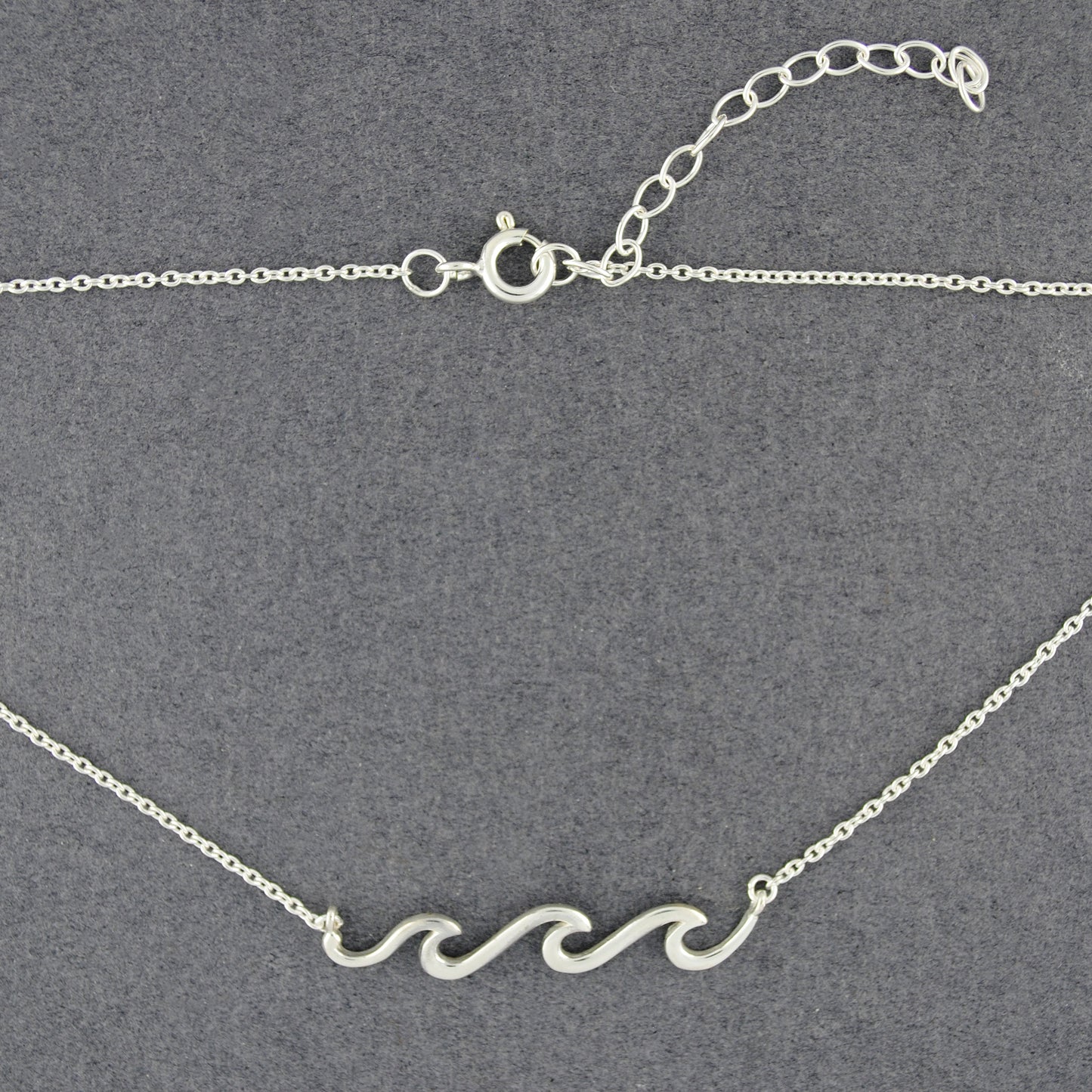 Sterling Silver Waves Necklace