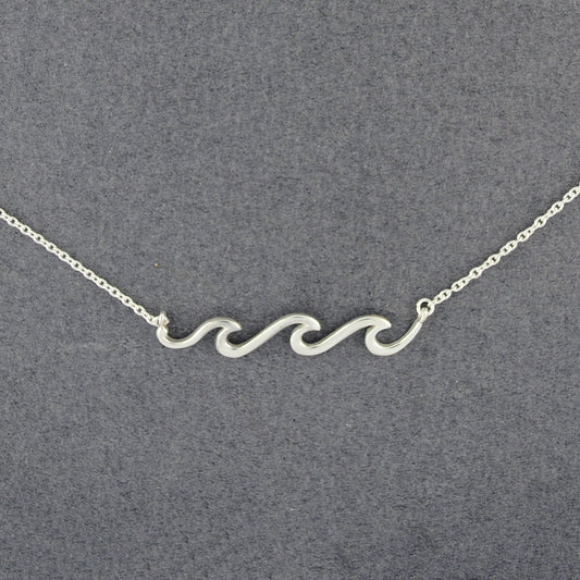 Sterling Silver Waves Necklace