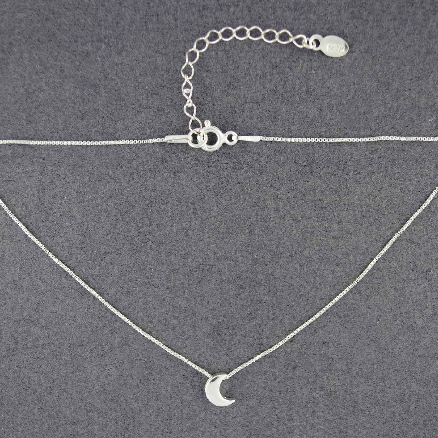 Sterling Silver Crescent Moon Necklace