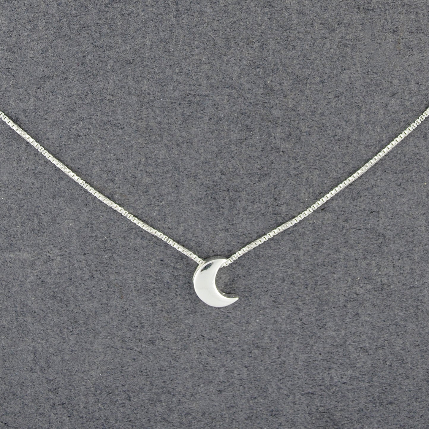 Sterling Silver Crescent Moon Necklace
