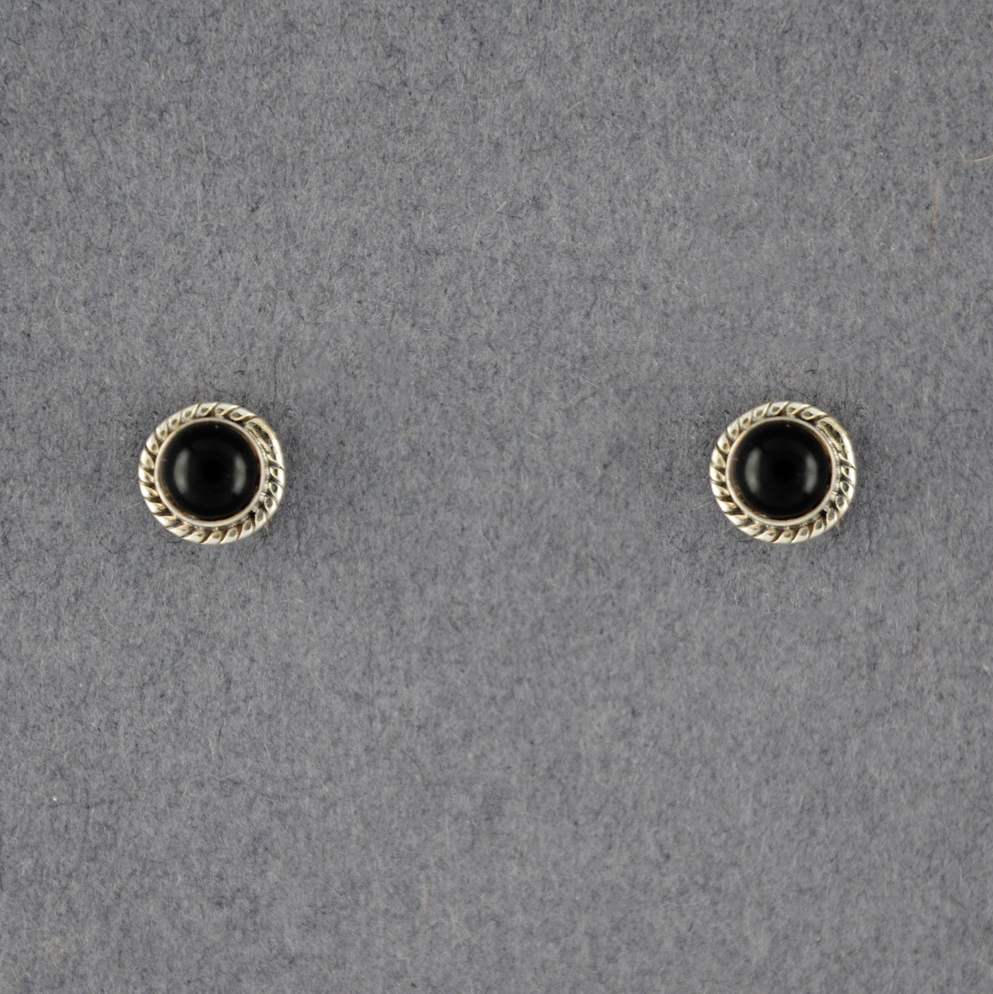 Sterling Silver Onyx Stud Earrings