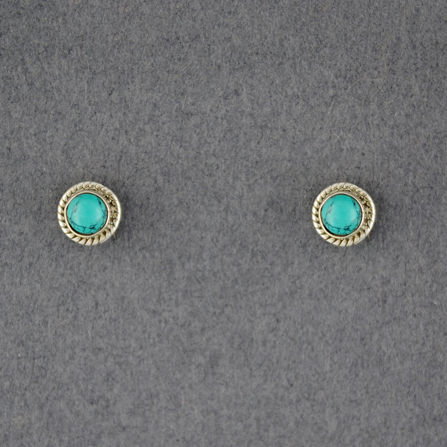 Sterling Silver Turquoise Stud Earrings