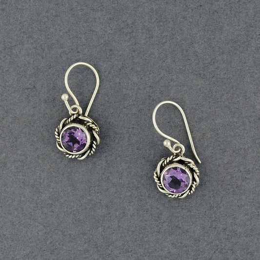 Amethyst Rope Border Earrings