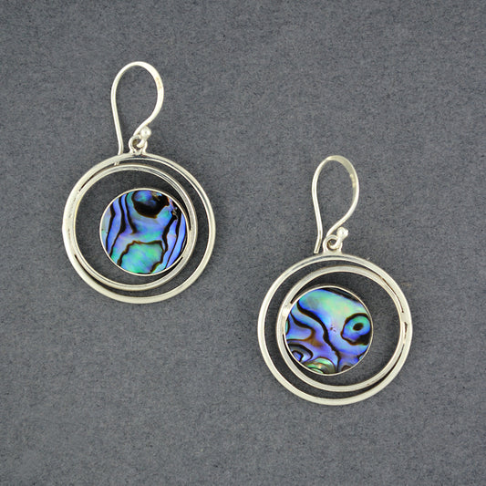 Abalone Circles Earrings