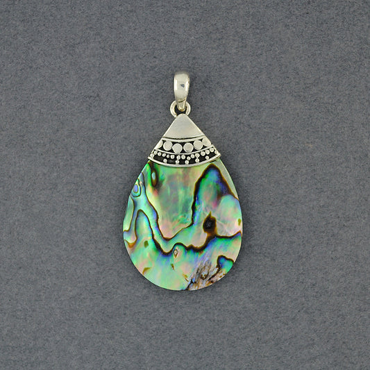 Abalone Dotted Teardrop Pendant