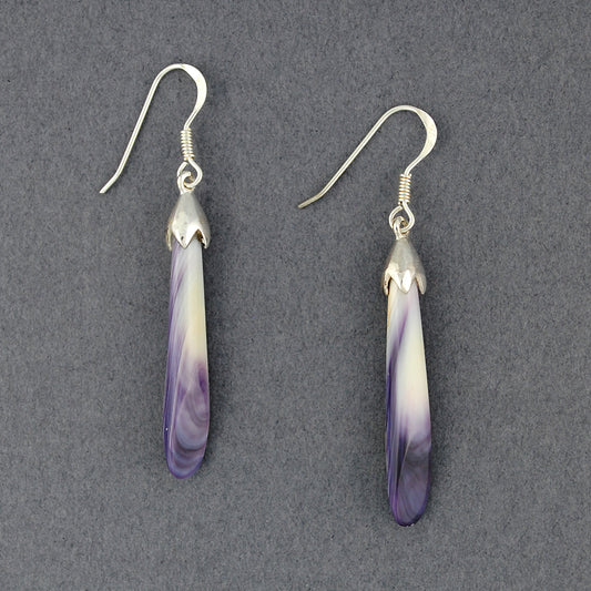 Wampum Long Angled Earring