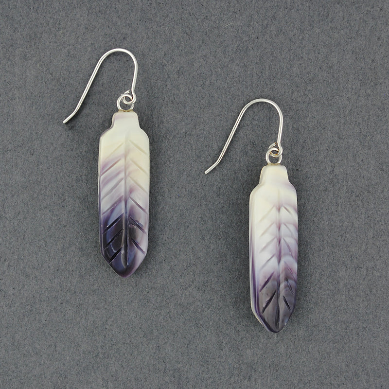 Wampum Feather Earring