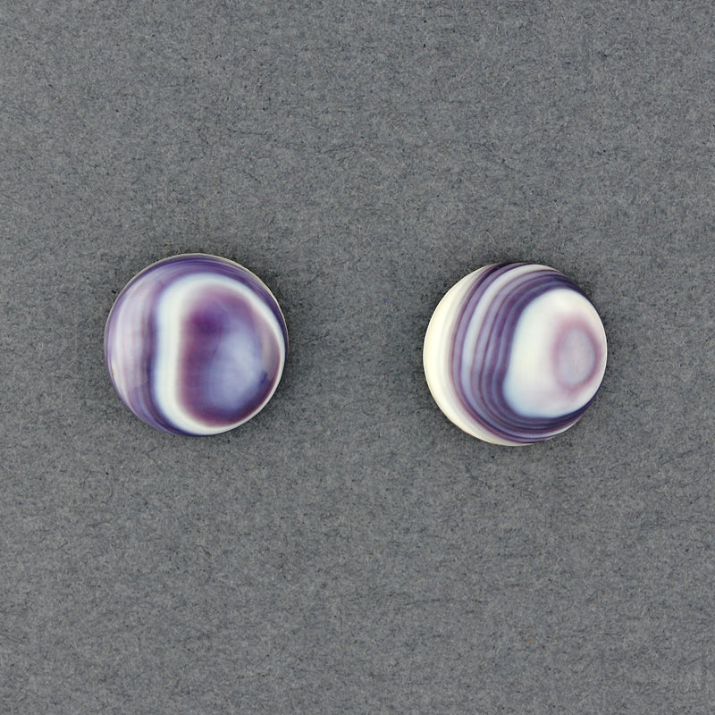 Wampum Large Round Post Earring