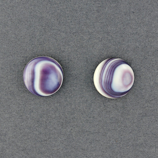 Wampum Large Round Post Earring