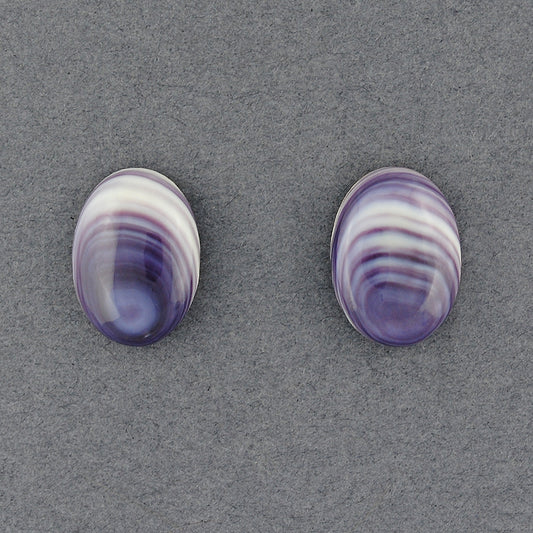 Wampum Large Oval Post Earring