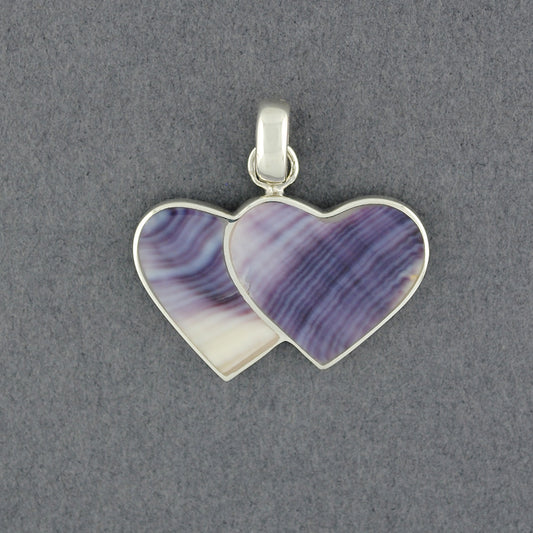 Wampum Large Two Hearts Pendant