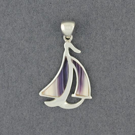 Wampum Sail Boat Pendant