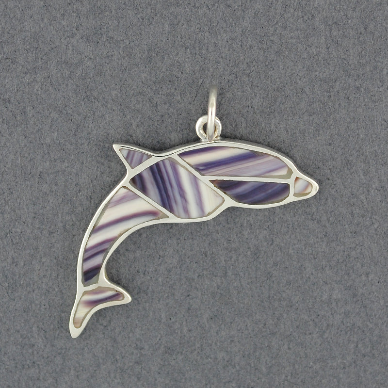 Wampum Mosaic Dolphin Pendant