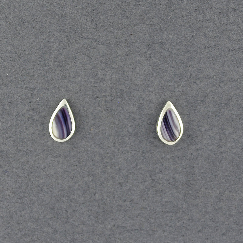 Wampum Small Teardrop Post Earring