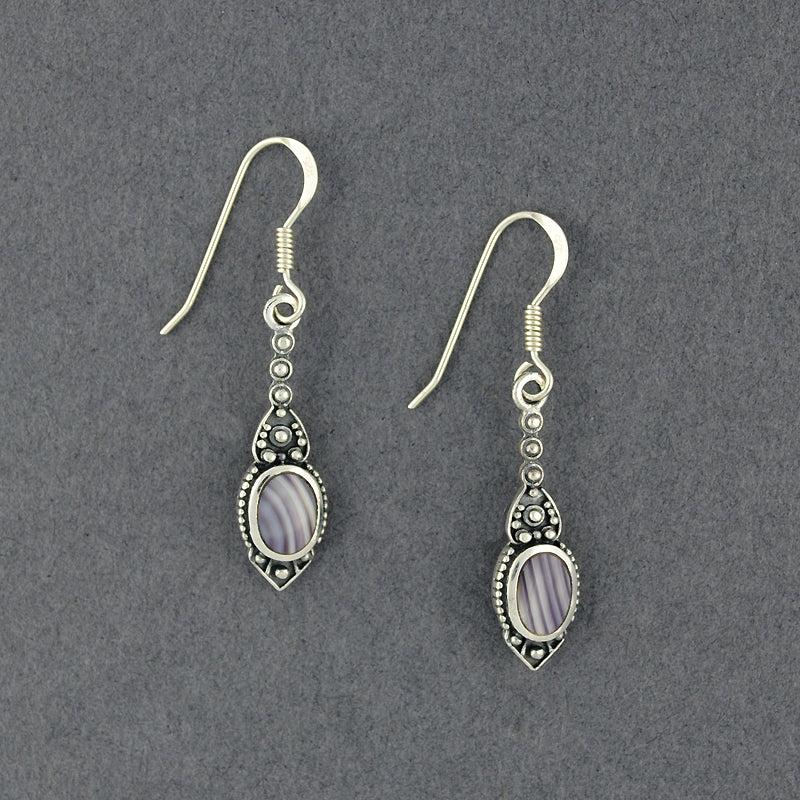 Wampum Oval Beaded Earring