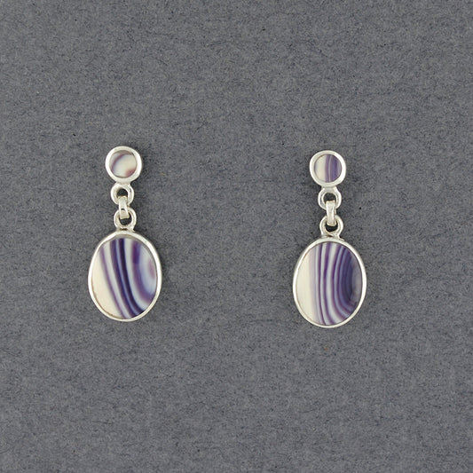 Wampum Oval and Round Post Earring