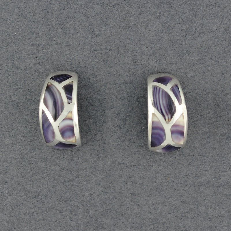 Wampum Curved Mosaic Earring