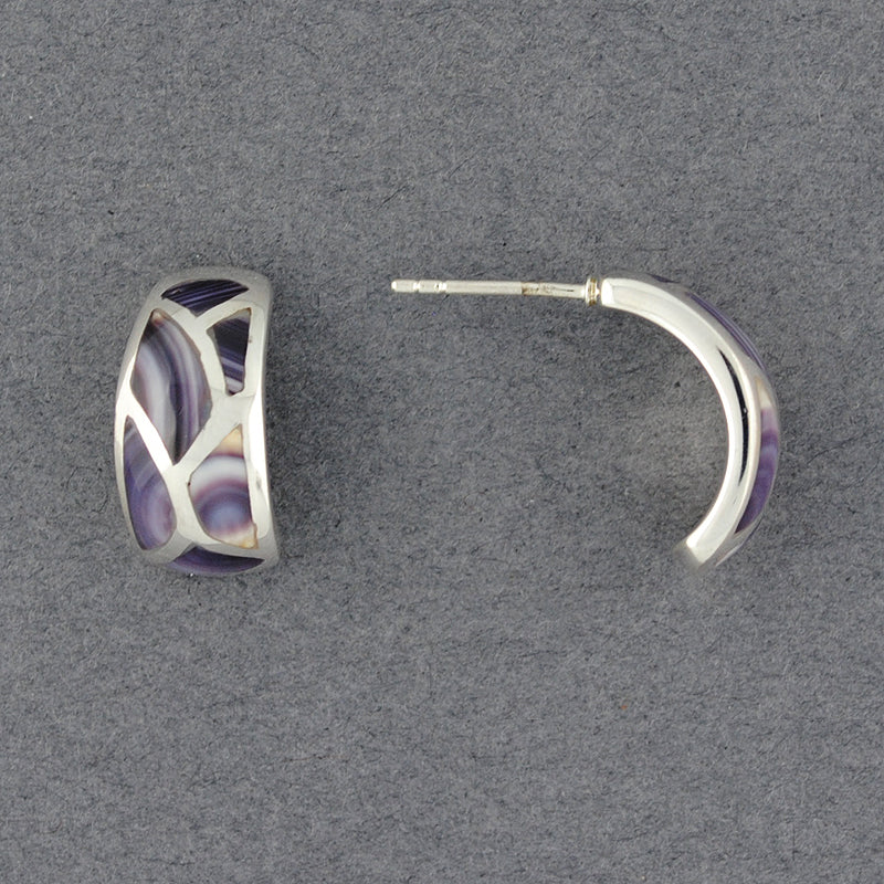 Wampum Curved Mosaic Earring