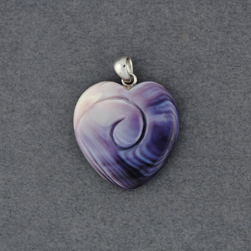 Wampum Heart Swirl Pendant