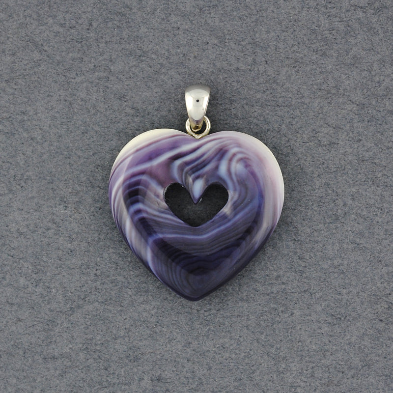 Wampum Heart in Heart Pendant