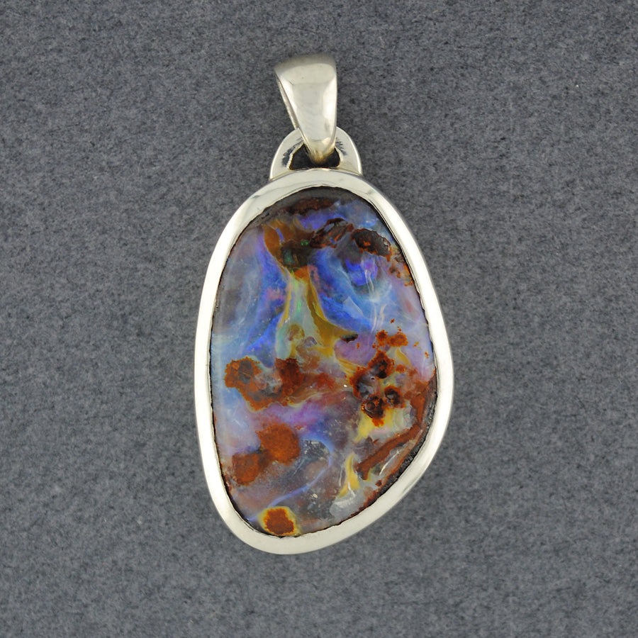 Sterling Silver Boulder Opal Pendant