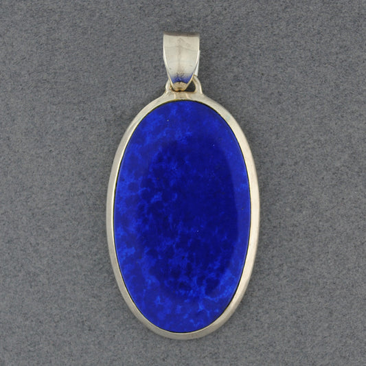 Sterling Silver Lapis Oval Pendant
