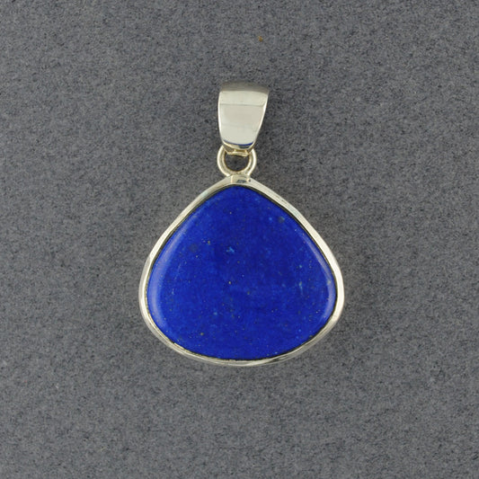 Sterling Silver Lapis Wide Teardrop Pendant