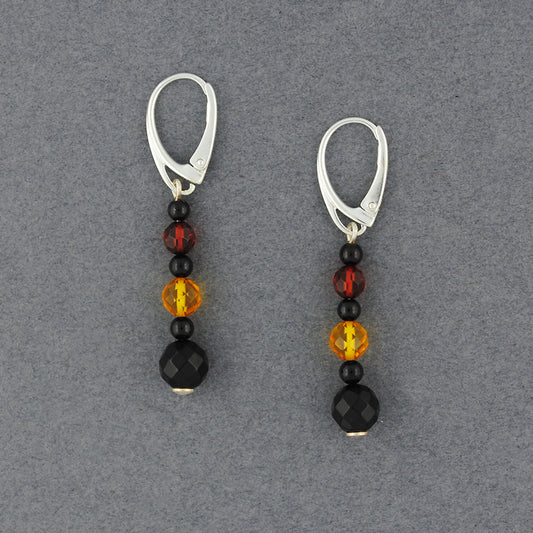 Amber Long Beaded Earrings
