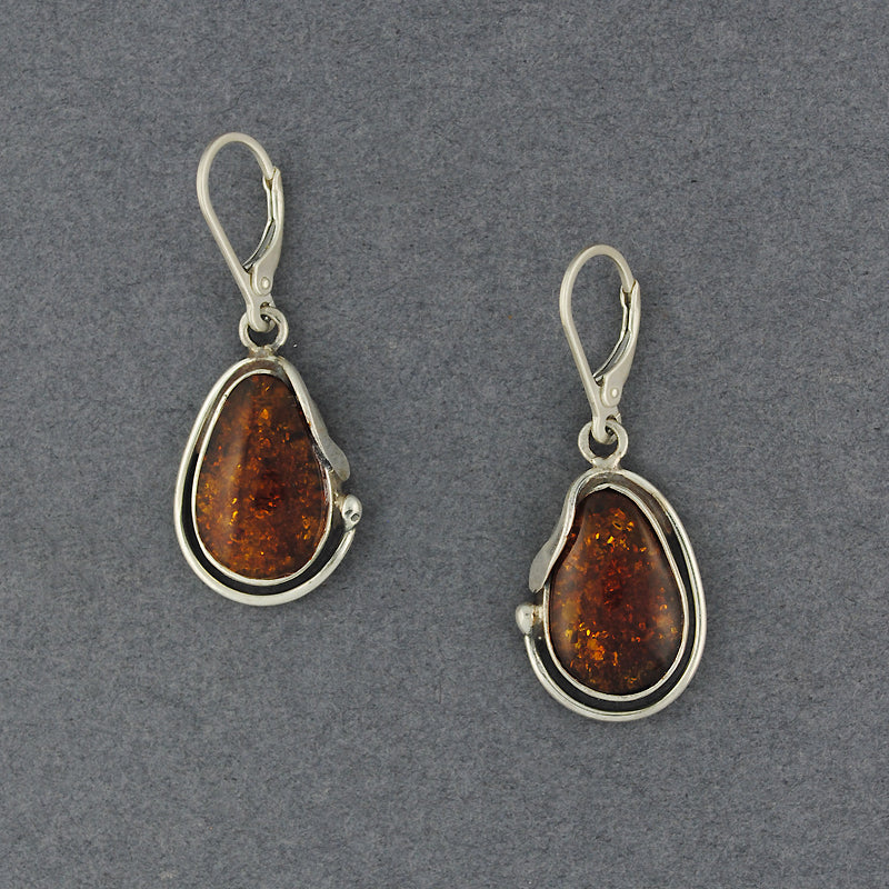 Amber Teardrop Earrings