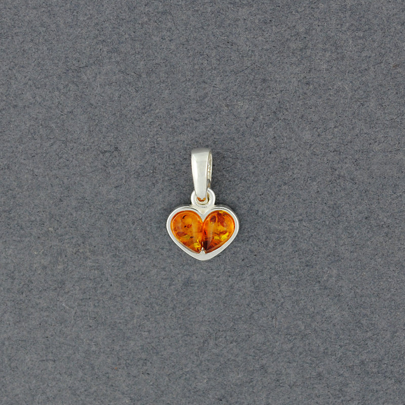 Amber Mini Heart Pendant