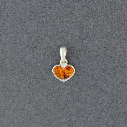 Amber Mini Heart Pendant